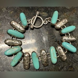 Sterling silver turquoise bracelet, rare